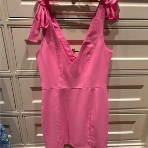 Amanda Uprichard Allora Dress in Shocking Pink